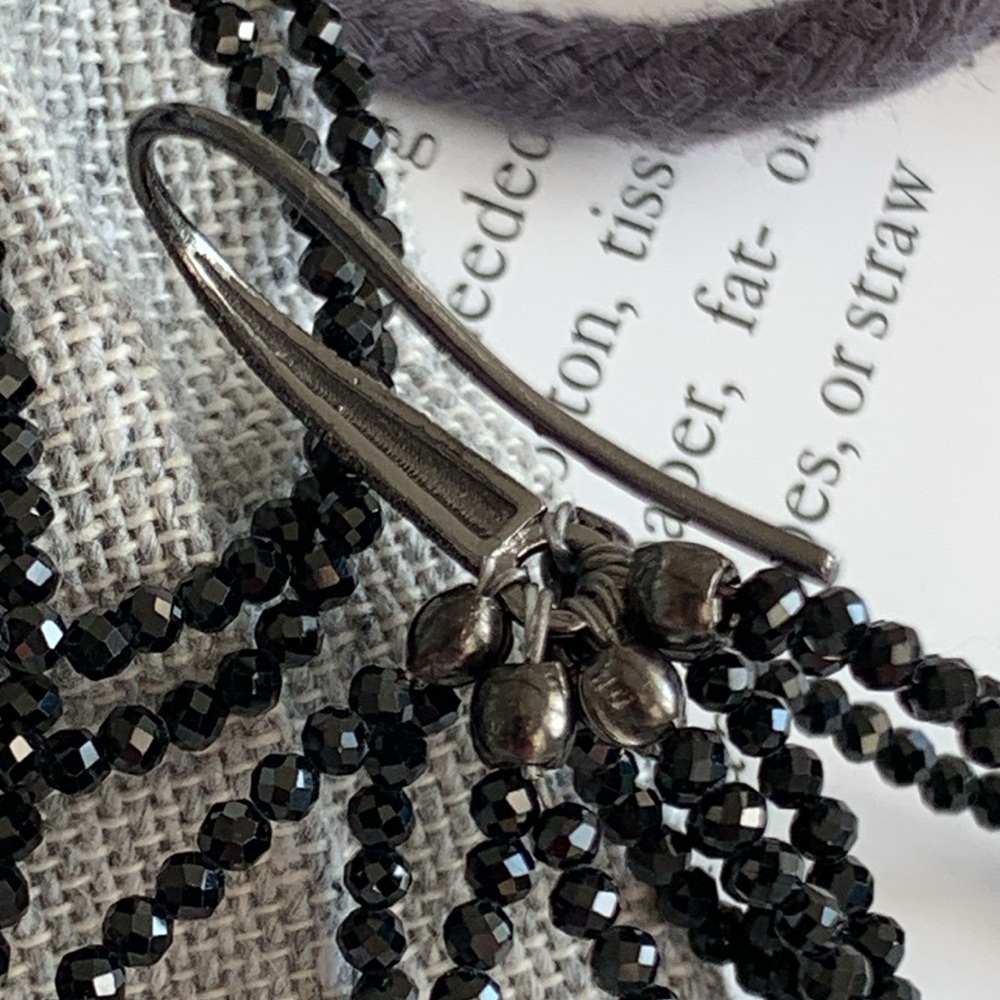 🔥❤️🔥❤️ Brunello Cucinelli Black Monili Loop Earrings 🔥❤️🔥❤️ - Picture 6 of 10